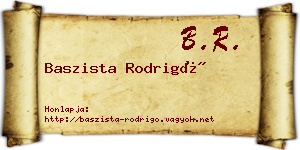 Baszista Rodrigó névjegykártya